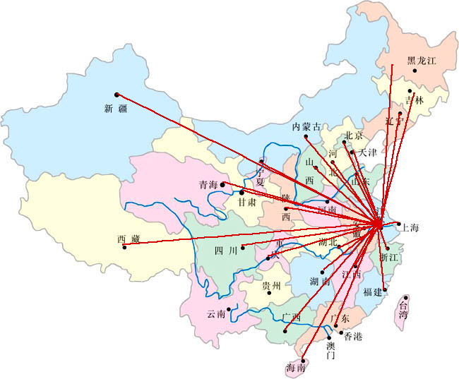 銷(xiāo)售網(wǎng)絡(luò)分布圖